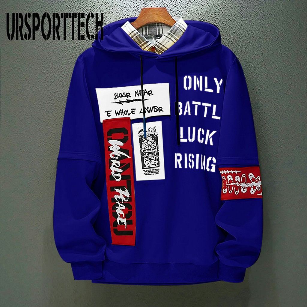 (BISA COD)sweater pria terbaru size M|L,XL hoddie bandung sweater terlaris hoddie rising - panteloni