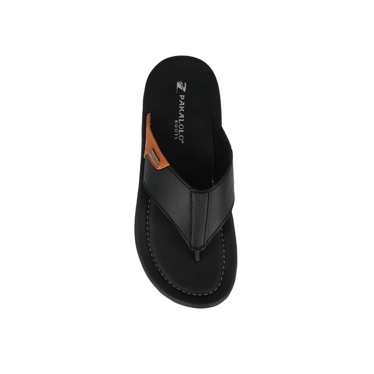 SANDAL JEPIT PAKALOLO PRIA ORIGINAL CASUAL KULIT ASLI HITAM PB36