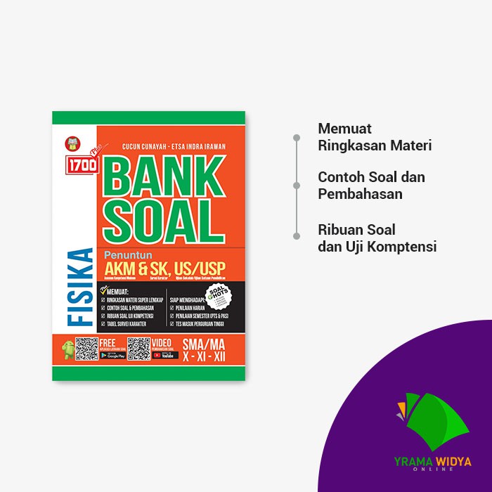 Yrama Widya Buku 1700 Plus Bank Soal Fisika Sma Ma Untuk Kelas X Xi Xii Shopee Indonesia