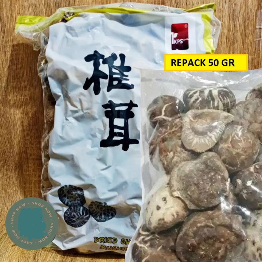 JAMUR SHITAKE KERING MEREK IKPS 50 Gr / JAMUR SHITAKE HIOKU XIANGKU 50