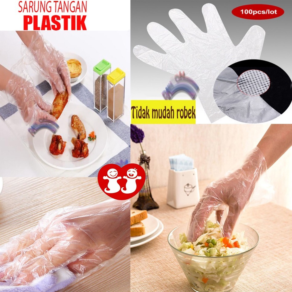 Sarung Tangan Plastik  isi 100pcs