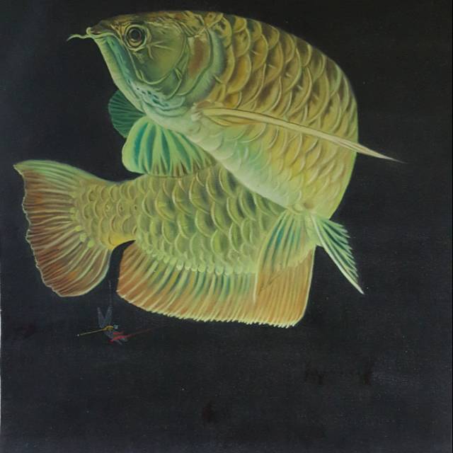 Lukisan kanvas Ikan Arwana 032 BC.