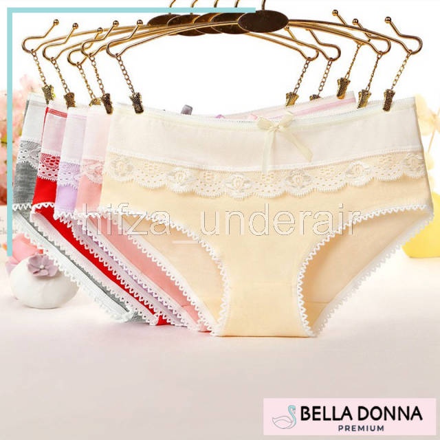 hifza_underair - CELANA DALAM WANITA CANDY SOLID WOMAN'S UNDERWEAR COLOR LACE TRIM (CD-032)