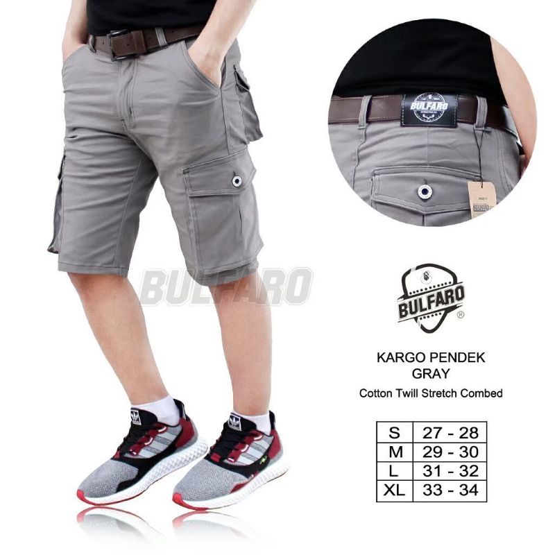 BULFARO CARGO PANTS CELANA CARGO PENDEK GUNUNG BAHAN PRIA DISTRO MURAH twenty two, metal, haiking