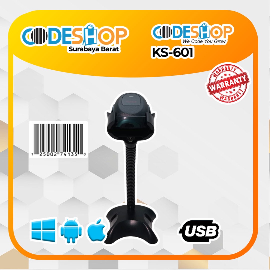 Scanner Barcode Kassen KS 601 Usb Stand