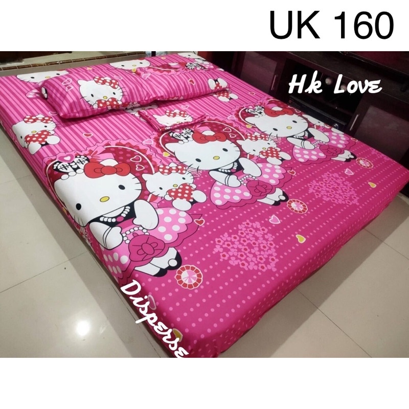 SPREI SEPRAI SEPREI HOMEMADE MOTIF KARAKTER GAMBAR NEW HELO HELLO KITTY HK LOVE DANCE CUTE ANAK ANAK