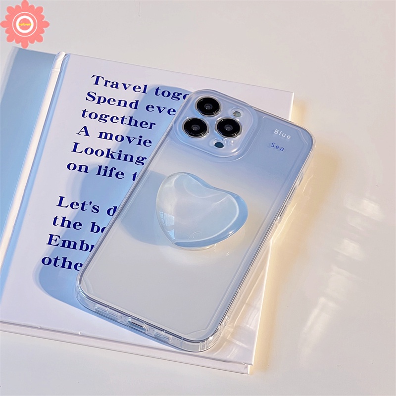 Soft Case Warna Biru Gradasi Dengan Ring Holder Untuk Redmi 9 9A 9T 10 10C 10A 9C Note 11 9 8 9s 9pro 10 10s 11s 11pro 10pro Max