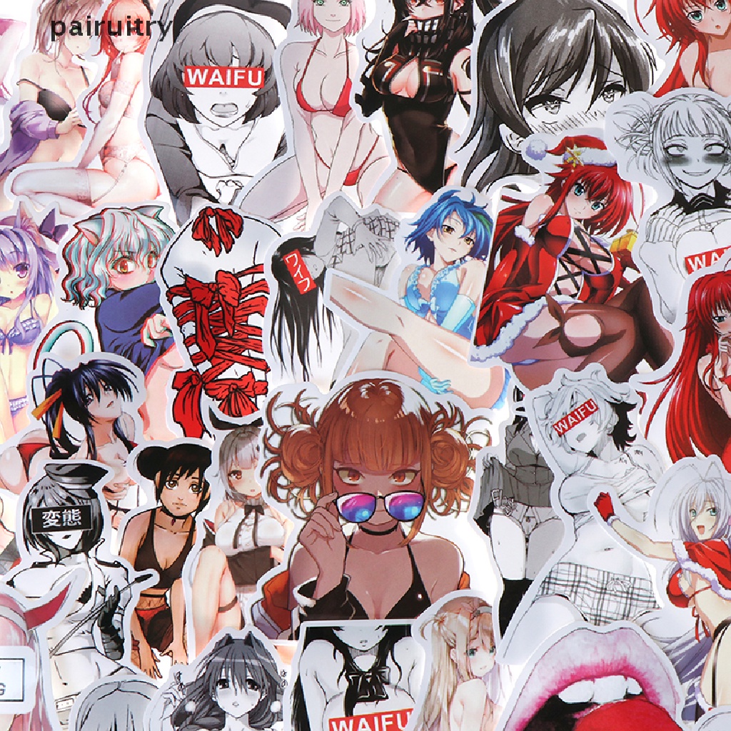 Prt 100Pcs Stiker Motif Anime Wanita Sexy Untuk Dekorasi Scrapbookkoperlaptopgitar DIY PRT