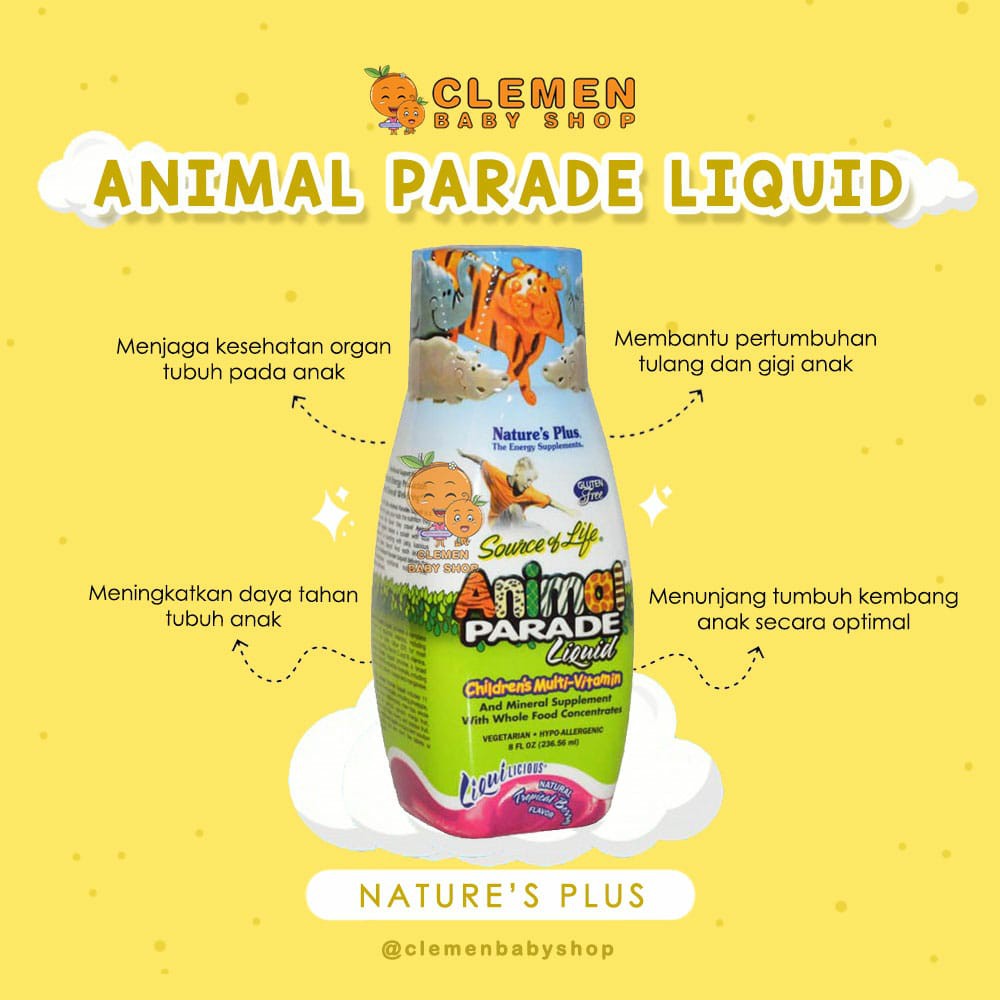 Nature's Plus Animal Parade Liquid Children's Multivitamin