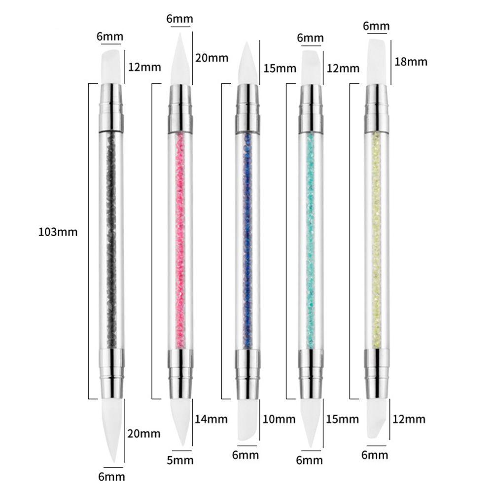 R-flower Nail Art Pen Profesional Manicure tools DIY Silikon Emboss Ukir Kerajinan Lukisan Kuas