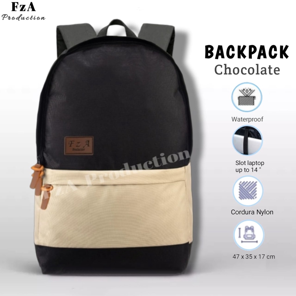 Tas Ransel Distro Kasual Pria Wanita Tas Ransel Laptop Tas Punggung Backpack Original FzA Free Dompet Sakko HP