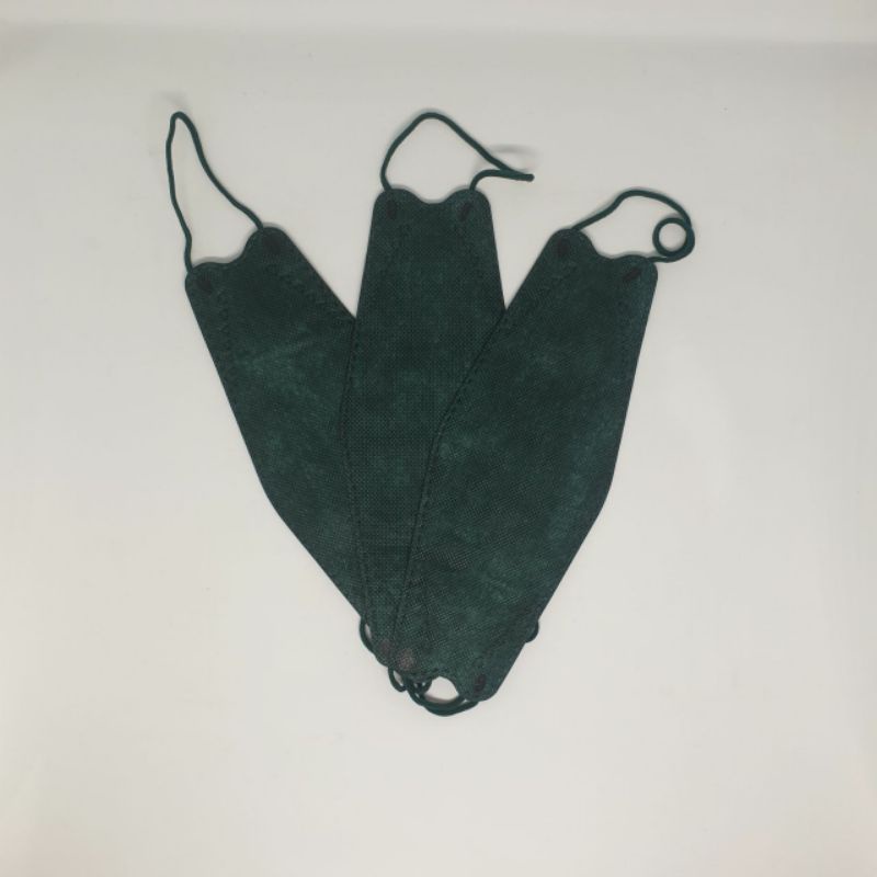 Masker Kf94 Kf 94 Kn94 4 ply Careion Warna Hijau Green Tua Army Botol Isi 10 Pcs