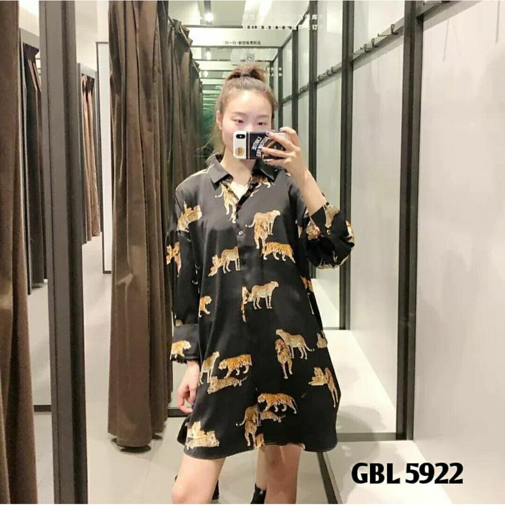 Kemeja 5758 3M THREE M TM Tiger Oversized Outwear TERMURAH GROSIR Fashion Impor Berkualitas Import