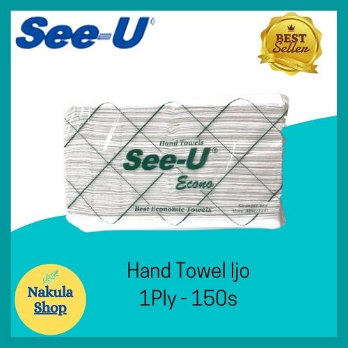 Tissue See U Hand Towel Green Hijau Econo 150 Sheets