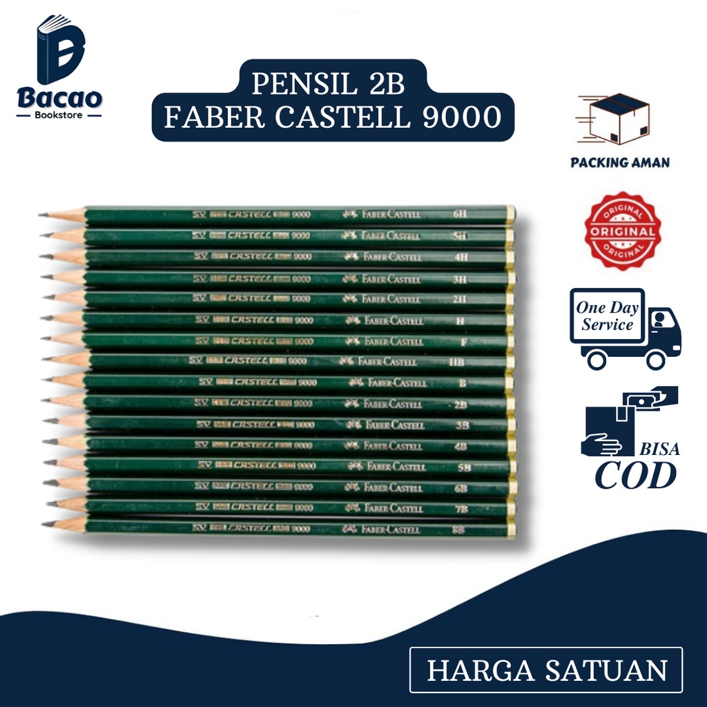 

Pensil 2B Faber Castell 9000 For Computer byFaber-Castell HARGA SATUAN
