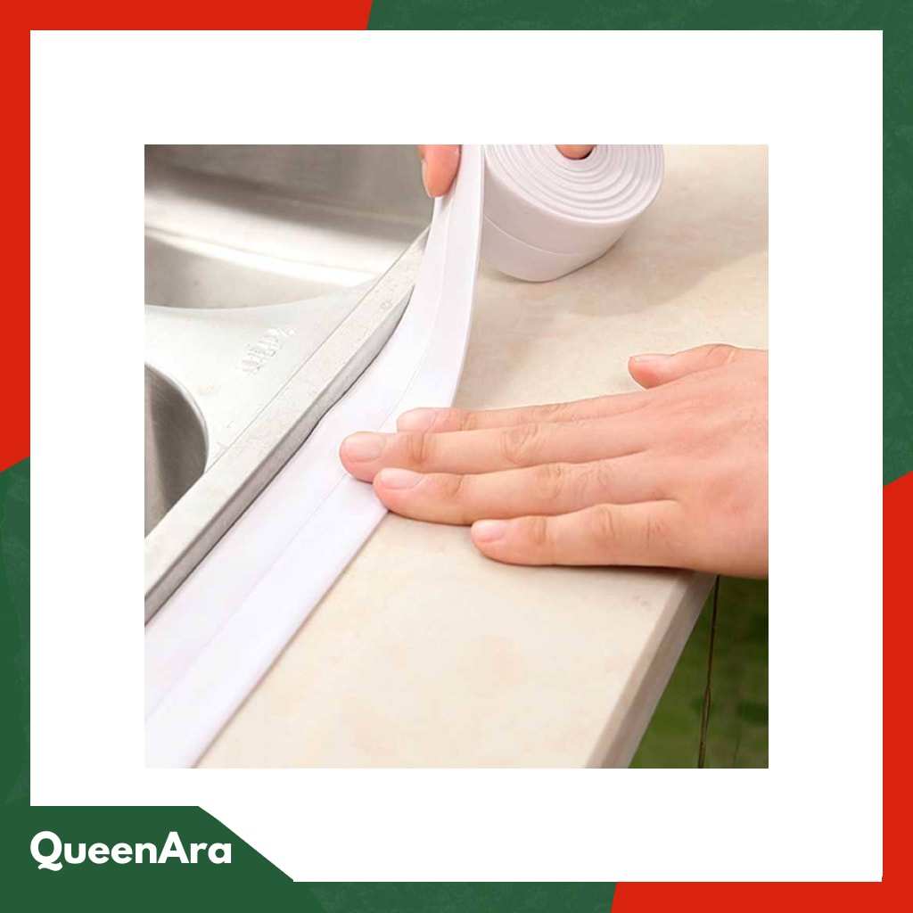 Mildew Sealing Strip Sticker PVC Dapur Kamar Mandi 3.2m 3.8c