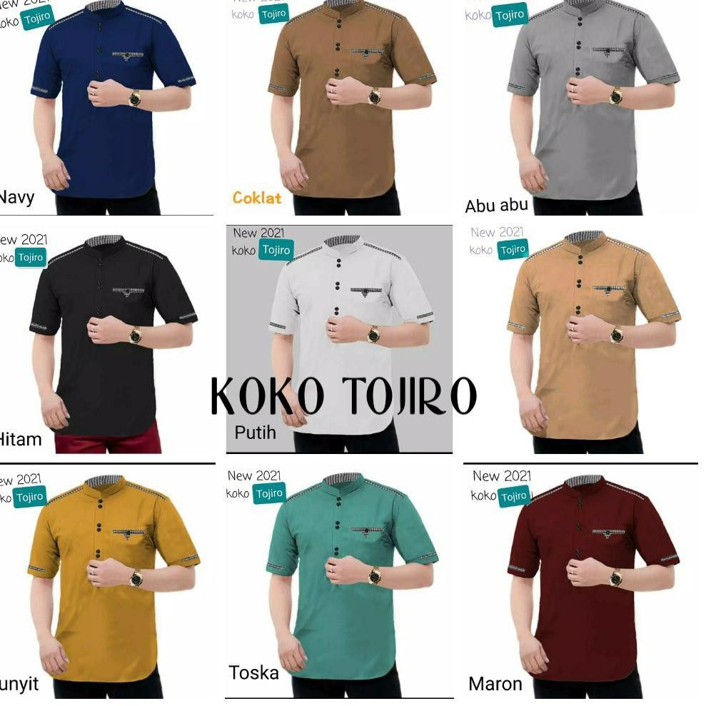 Baju Koko Pria TERBARU LENGAN PENDEK TERMURAH TERLARIS Koko Kurta Dewasa Lengan Pendek BAHAN TOYOBO Adem Serap Bisa Cod Marun kunyit Putih Navy Toska Cream Coklat Abu abu Hitam P7H7 Kemeja Pria Muslim Kurta Terlaris PROMO Umroh Nibras Kemko Bisa COD Ramad