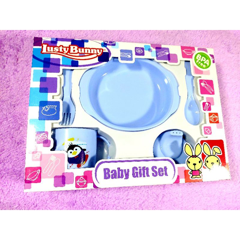 LUSTY BUNNY FEEDING SET ISI 5 LB1406 / PERALATAN MAKAN BAYI