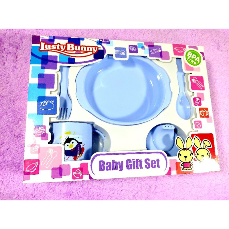 LUSTY BUNNY FEEDING SET ISI 5 LB1406 / PERALATAN MAKAN BAYI