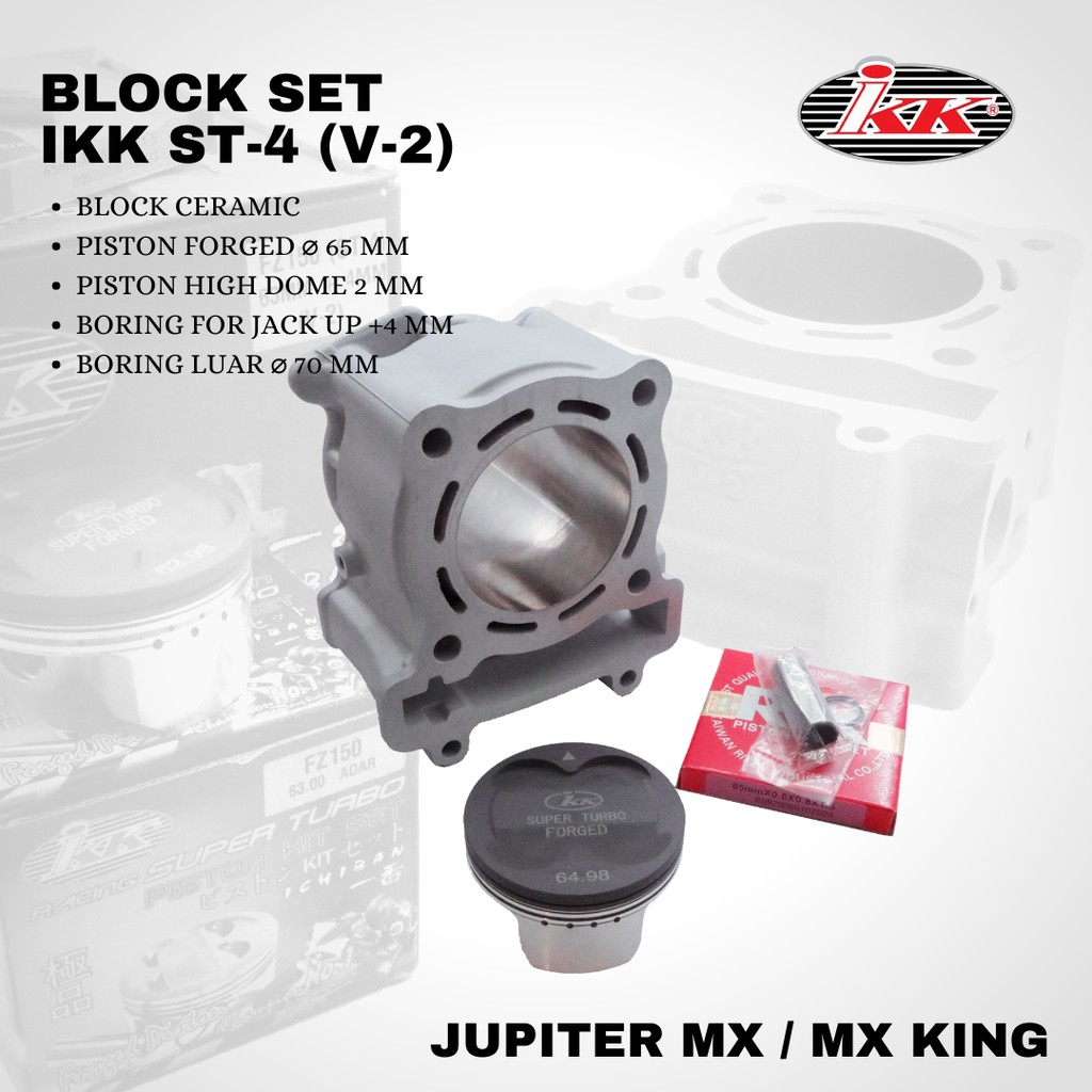 Blok seher IKK jupiter mx mx king vixion ST-4 (V2) Up 4mm boring 65mm