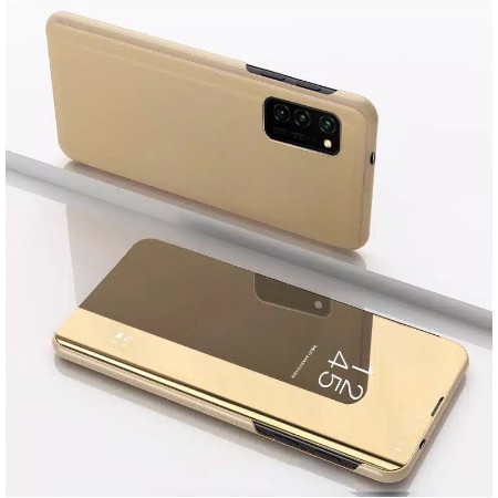 Flip Case Samsung A02S Clear View Standing Mirror Cover