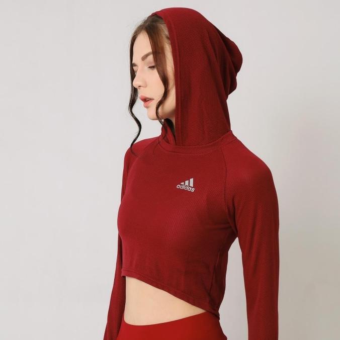 crop top wanita dan legging sport gym fitness wanita adidas