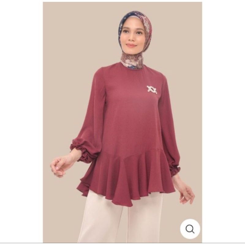 Callie Blouse Maroon by Wearing Klamby S SOLD
