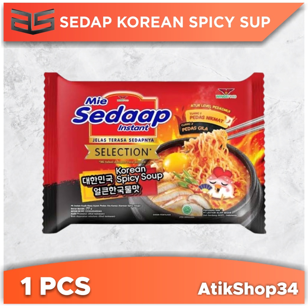 

SEDAP KOREAN SPICY SUP / MIE INSTAN RASA KOREAN SPICY SUP