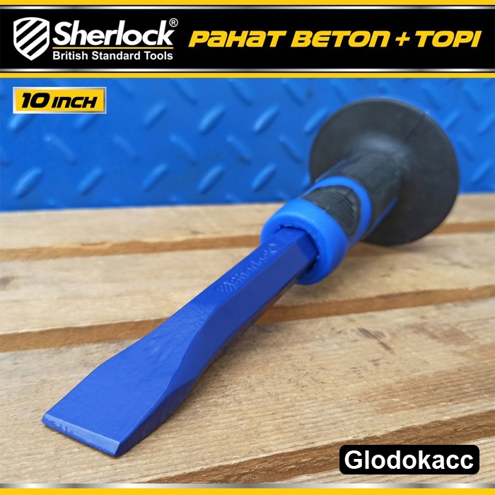 Pahat Batu Beton Topi Cold Chisel / Sherlock Betel Baja 10 inch