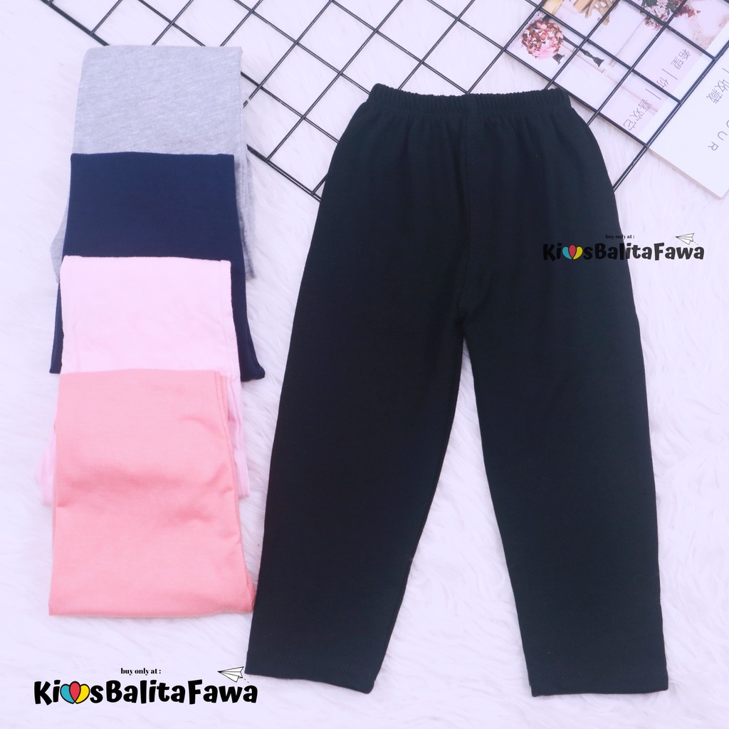 Legging Polos uk 8-12 Tahun / Leging Panjang Celana Anak Perempuan Grosir Tanggung SD Bahan Kaos