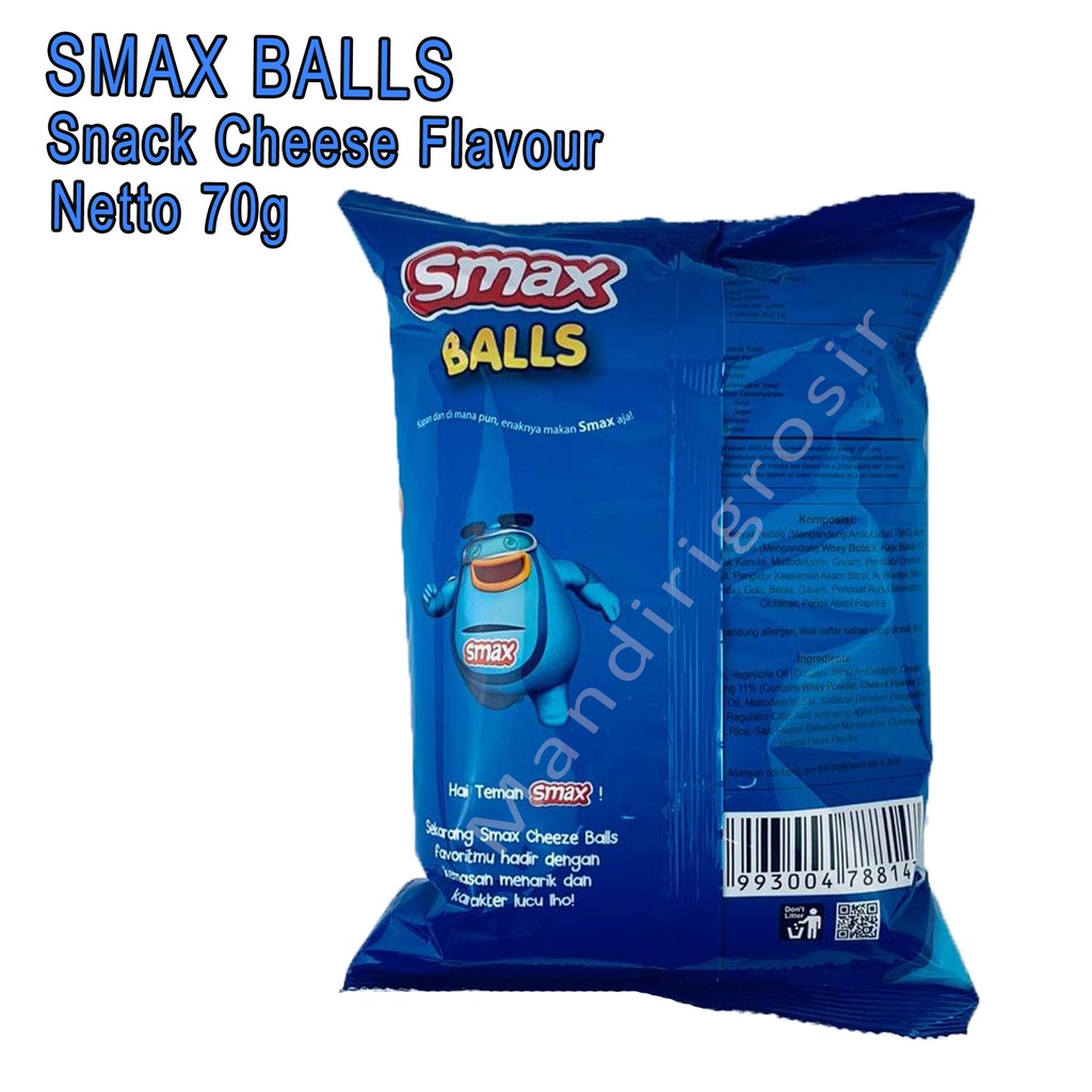 SNACK * SMAX BALLS * CHEESE FLAVOUR * 70g