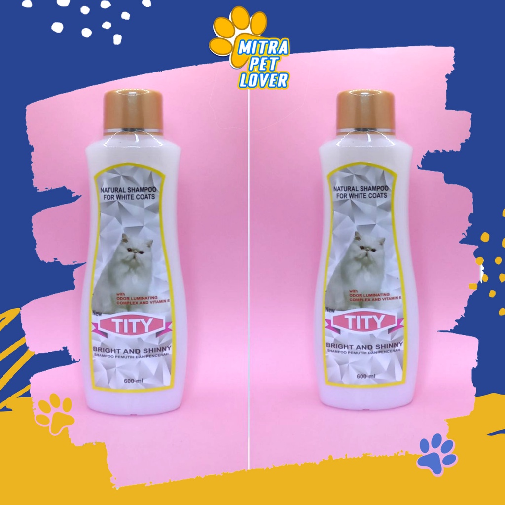 SHAMPO KUCING BERBULU PUTIH - TITY SHAMPOO 600 ML ORIGINAL - UNTUK KUCING BERBULU PUTIH HALUS BERSIH LEMBUT MENGHALUSKAN MELEMBUTKAN PET ANIMAL HEALTHCARE AND VETERINARY TAMASINDO OBAT KESEHATAN DAN VITAMIN TERNAK HEWAN BINATANG PELIHARAAN MITRAPETLOVER