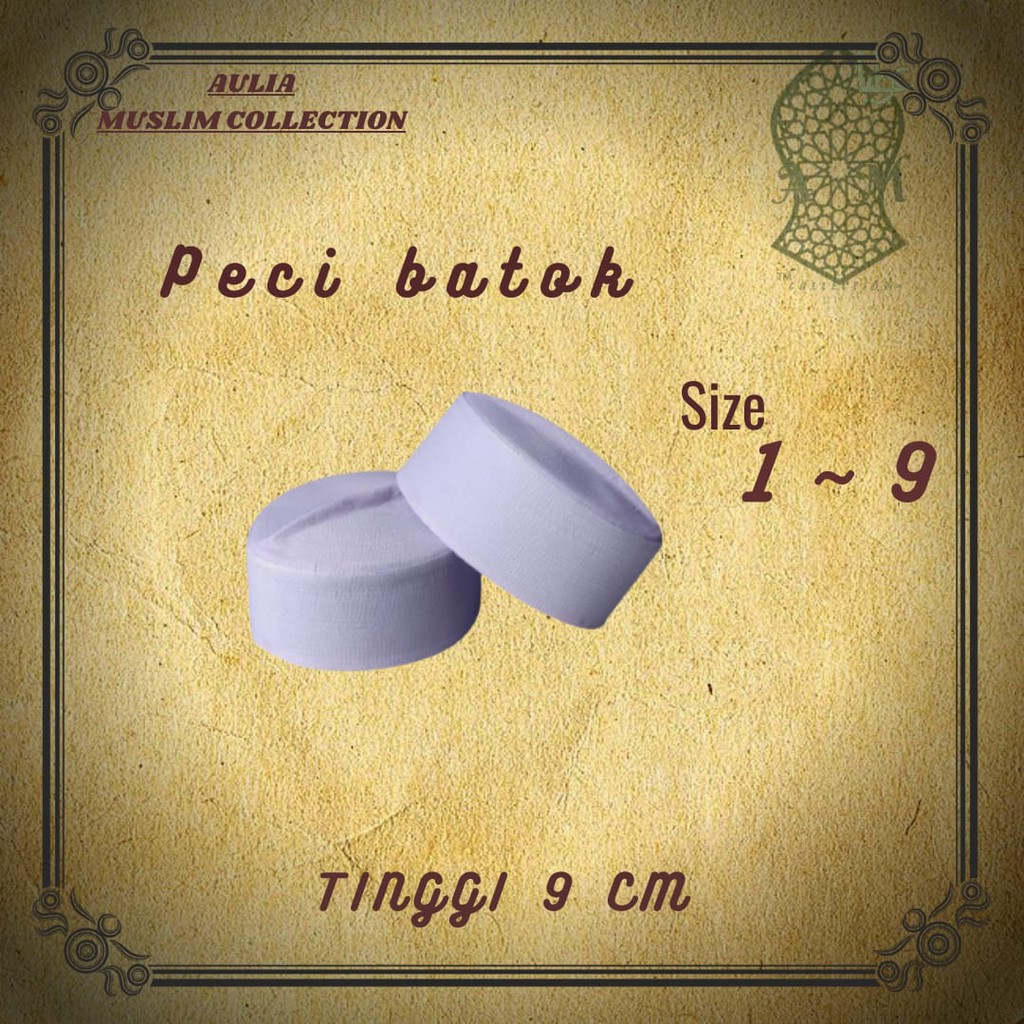 Peci Batok/Peci Kalbut/Songkok Putih/Peci Habib bahar