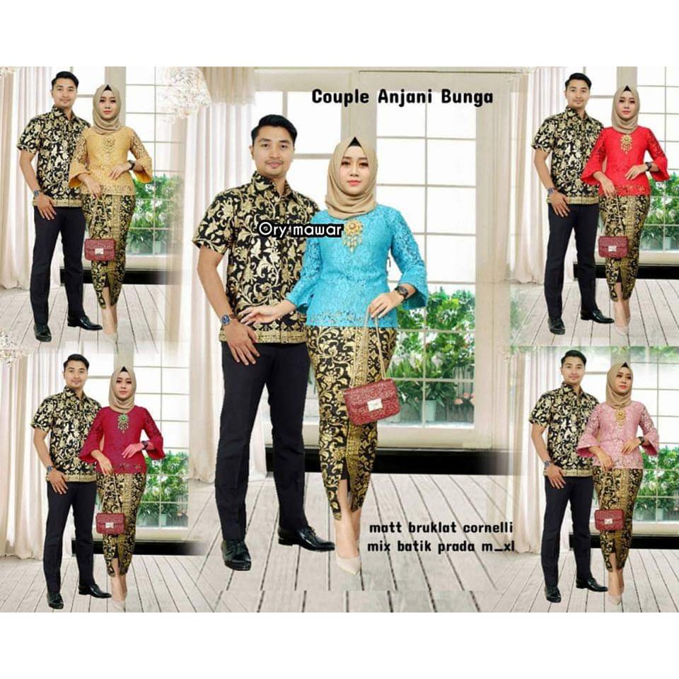 couple family anjani bunga/ sarimbit modern/ batik dress