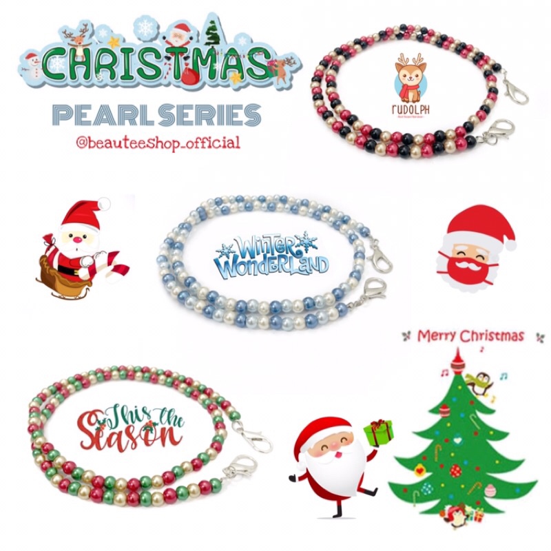 CHRISTMAS THEME (NATAL) Kalung Masker / Gantungan Masker / Mask Strap / Tali Masker