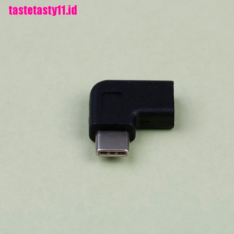 Konverter Sudut Kanan 90 Derajat USB 3.1 Tipe C Male Ke Female USB-C