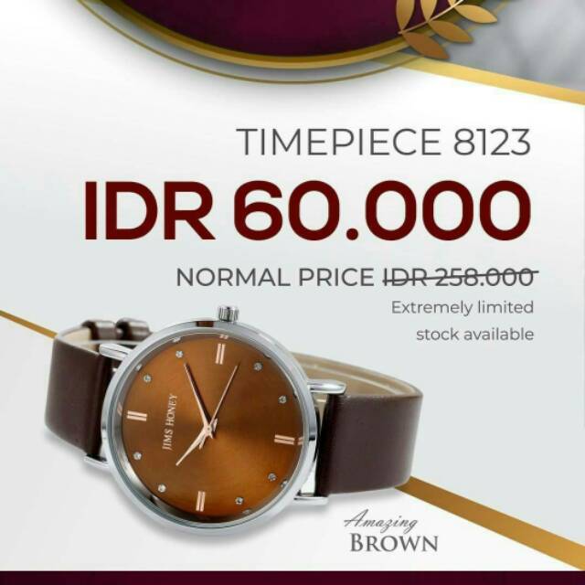 JAM TANGAN H-8123 By Jims Honey PROMO Anniversarry 6th