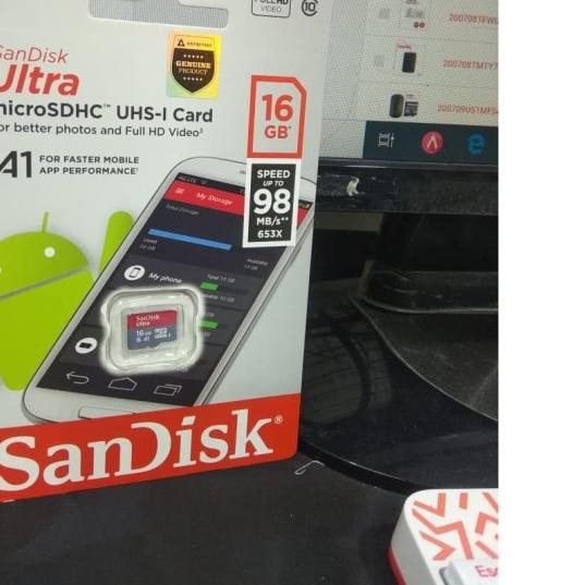 ™ Sandisk Micro Sd Sandisk 16gb 98Mbps Non Adapter ✰