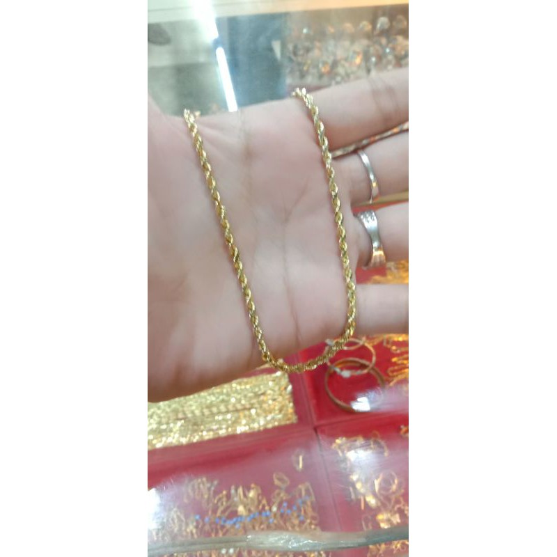 kalung motif tambang berat 4 gram