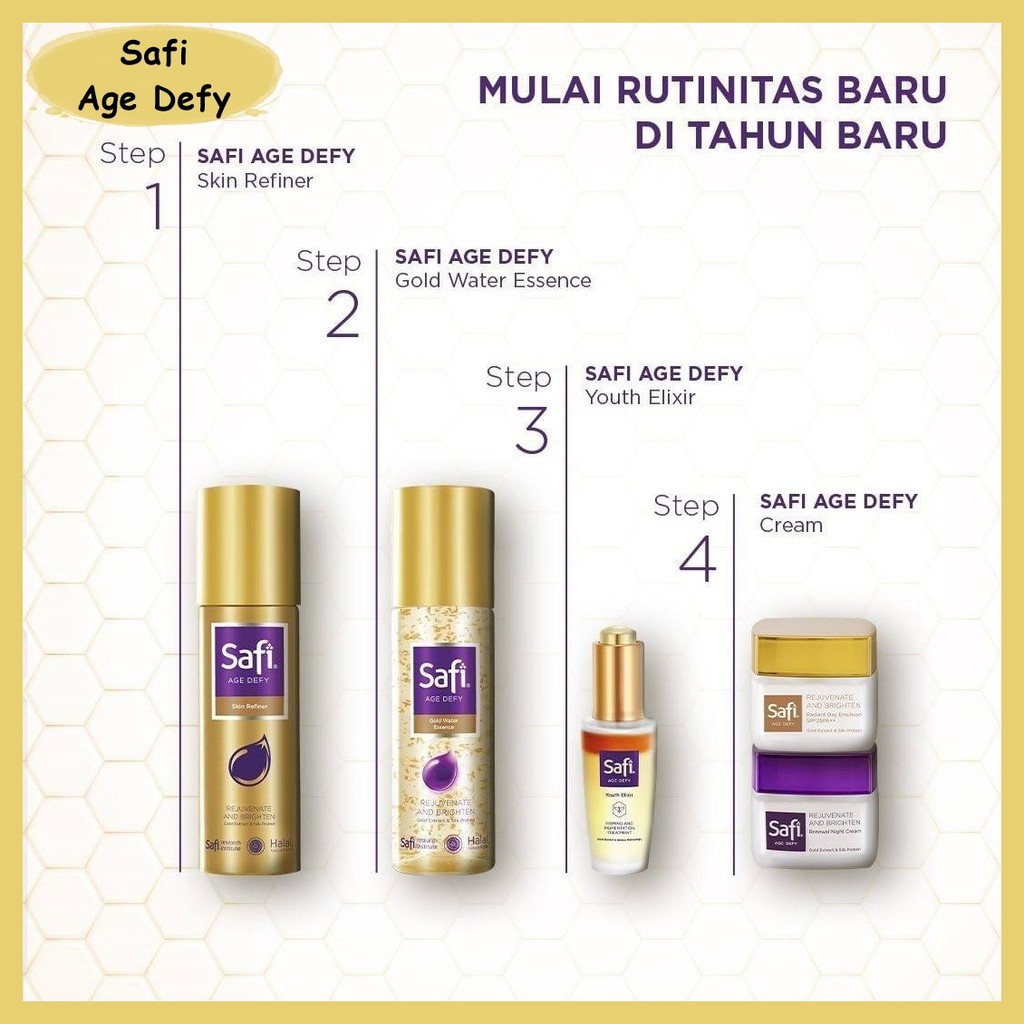 SAFI AGE DEFY CREAM CLEANSER DEEP MOISTURIZING ALL SERIES ORIGINAL BPOM