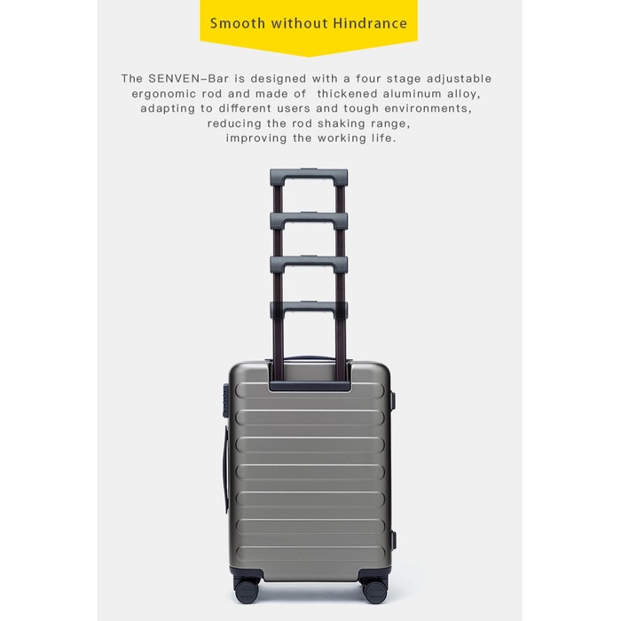 90 NINETYGO Rhein Luggage 20&quot; Seven Bar Travel Suitcase Koper Kabin