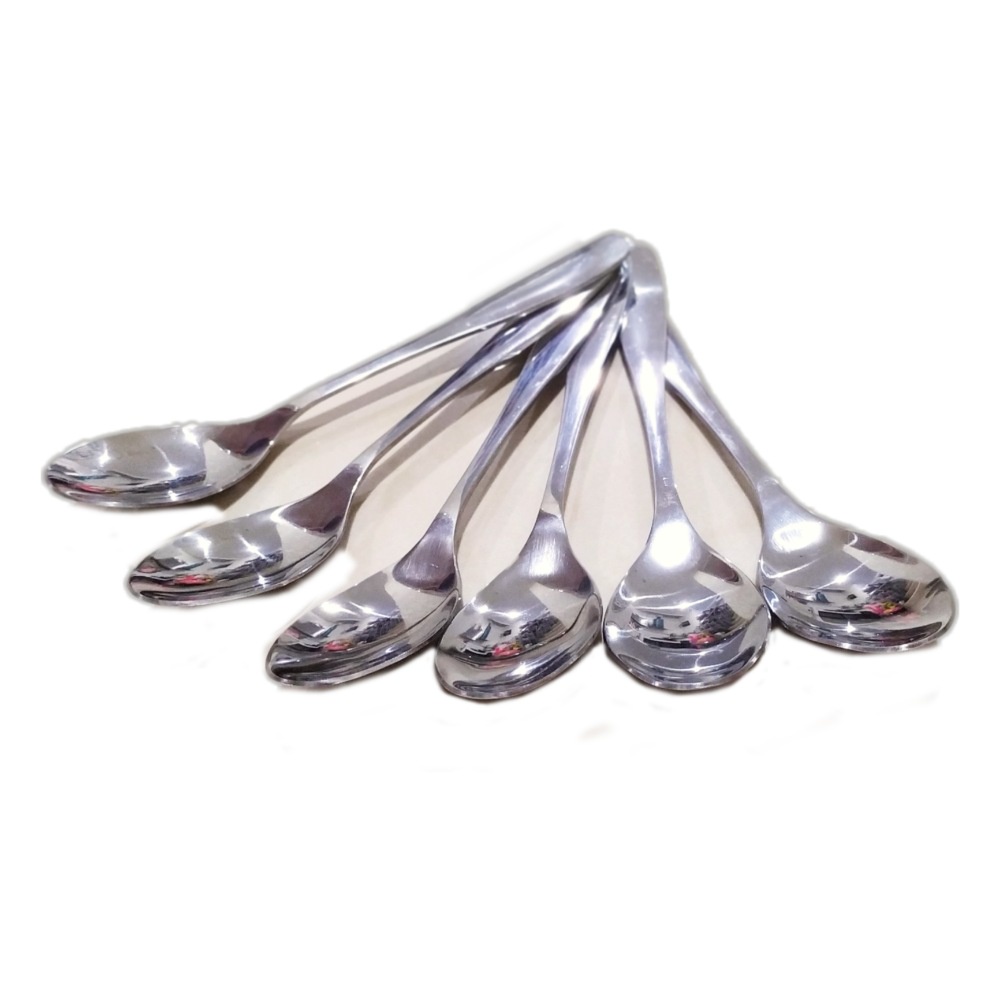 A1 Sendok Stainless steel Sendok Teh Anti Karat Dan Tebal Panjang 20cm - 6 Pcs