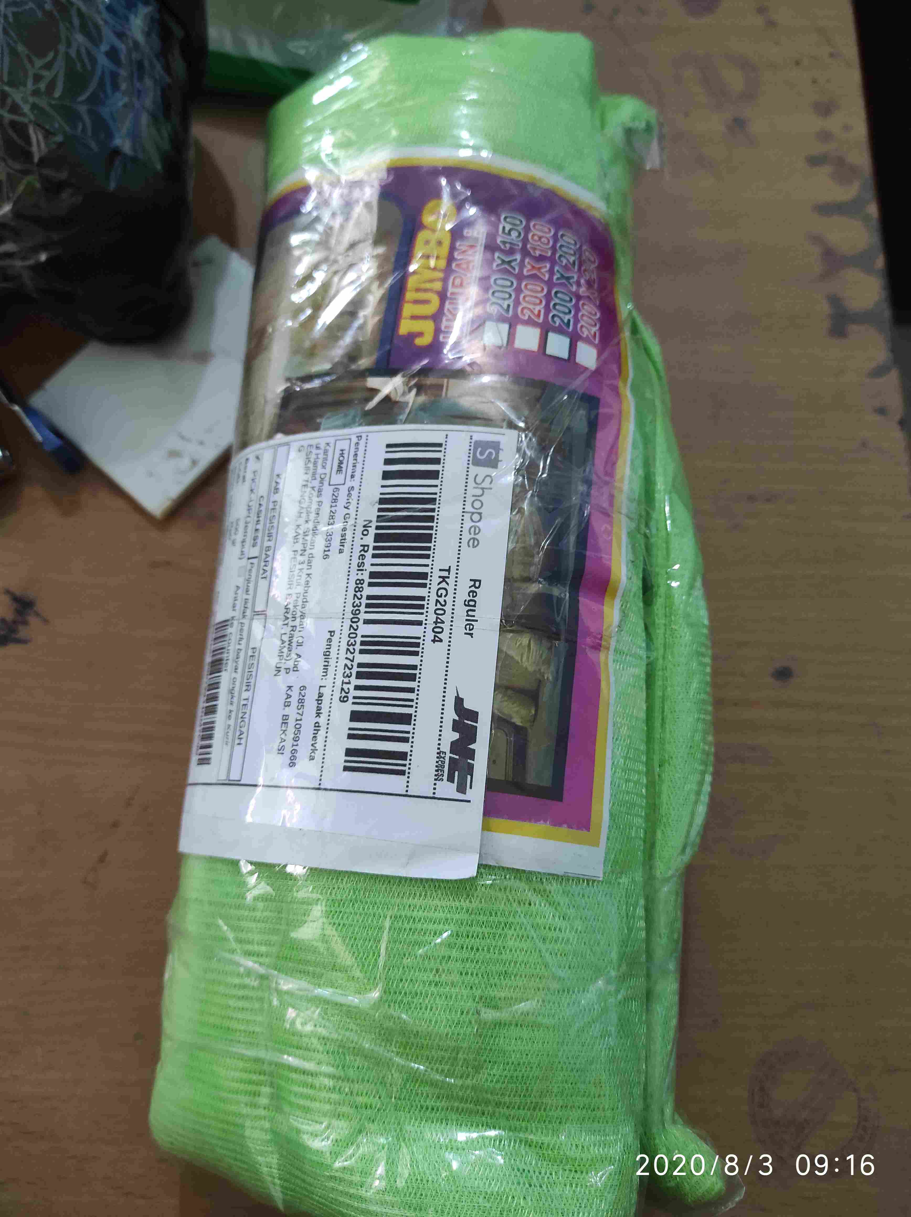 Kelambu Gantung Kotak Polos 150x200cm