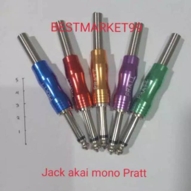 Jack akai  / mic mono pratt . Kwalitas bagus. bahan besi chrom. Dengan warna yg menarik.