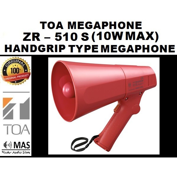ZR-510S (10W max.) Hand Grip Type Megaphone with Siren toa medan