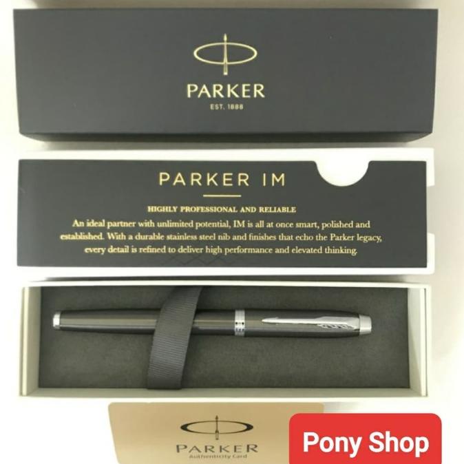 

Pen Parker IM New Dark Esprs CT RB HD TB Roller Ball Klip Silver