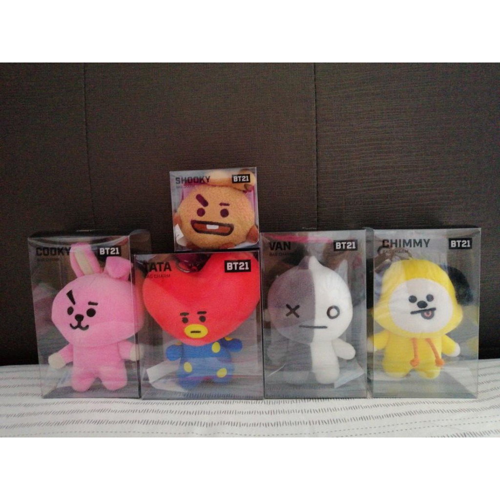 OFFICIAL BT21 PLUSH TOY BAG CHARM 12cm [PO HANDCARRY KOREA]
