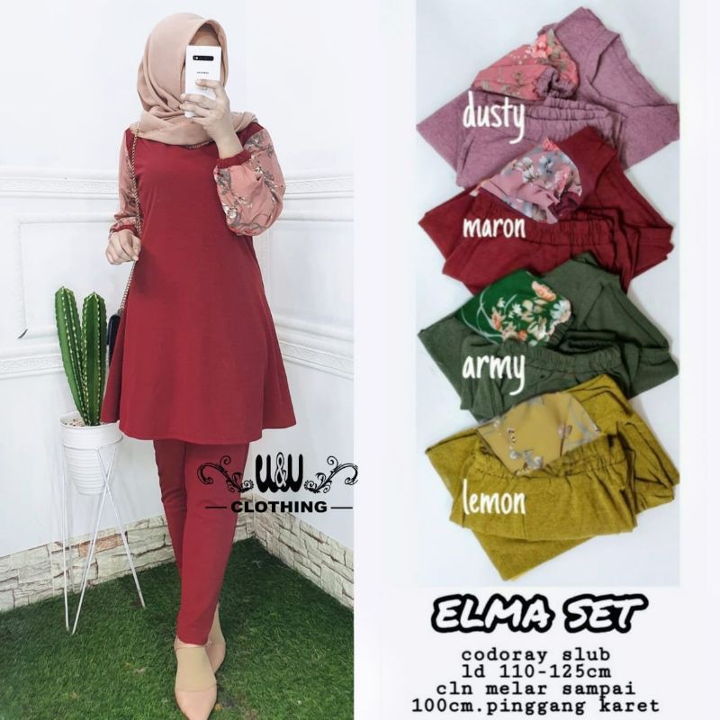 Setelan Kaos Import Elma Set by W&W