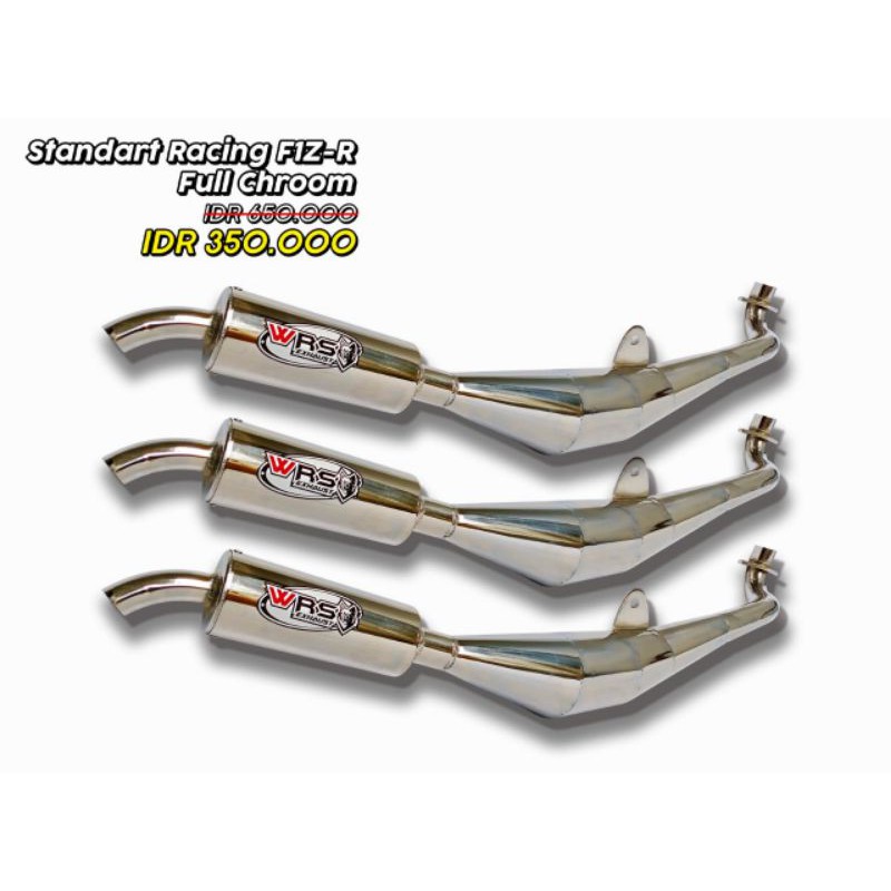 Knalpot standar racing fiz r Full Chroom Original WRS Exhaust