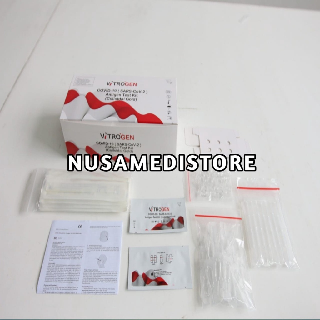 Jual NEW LAUNCHING! VITROGEN ANTIGEN KIT ANTIGEN SWAB ISI 25 TEST/BOX